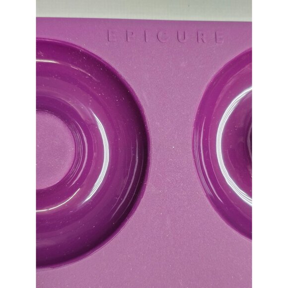 Epicure Perfect Portion Donut & Bagel Baking Pan Silicone Purple - Picture 3 of 6